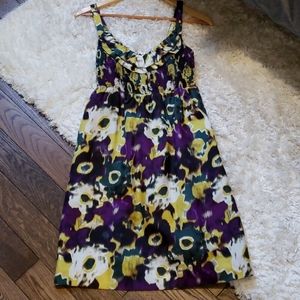 Anthropologie Watercolour silk dress